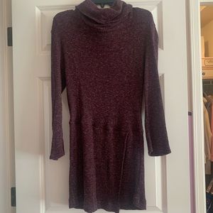 Free People turtleneck sweater dress asymmetrical